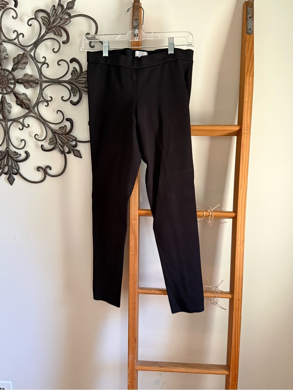crown & ivy Black Stretch Slim Dress Pants